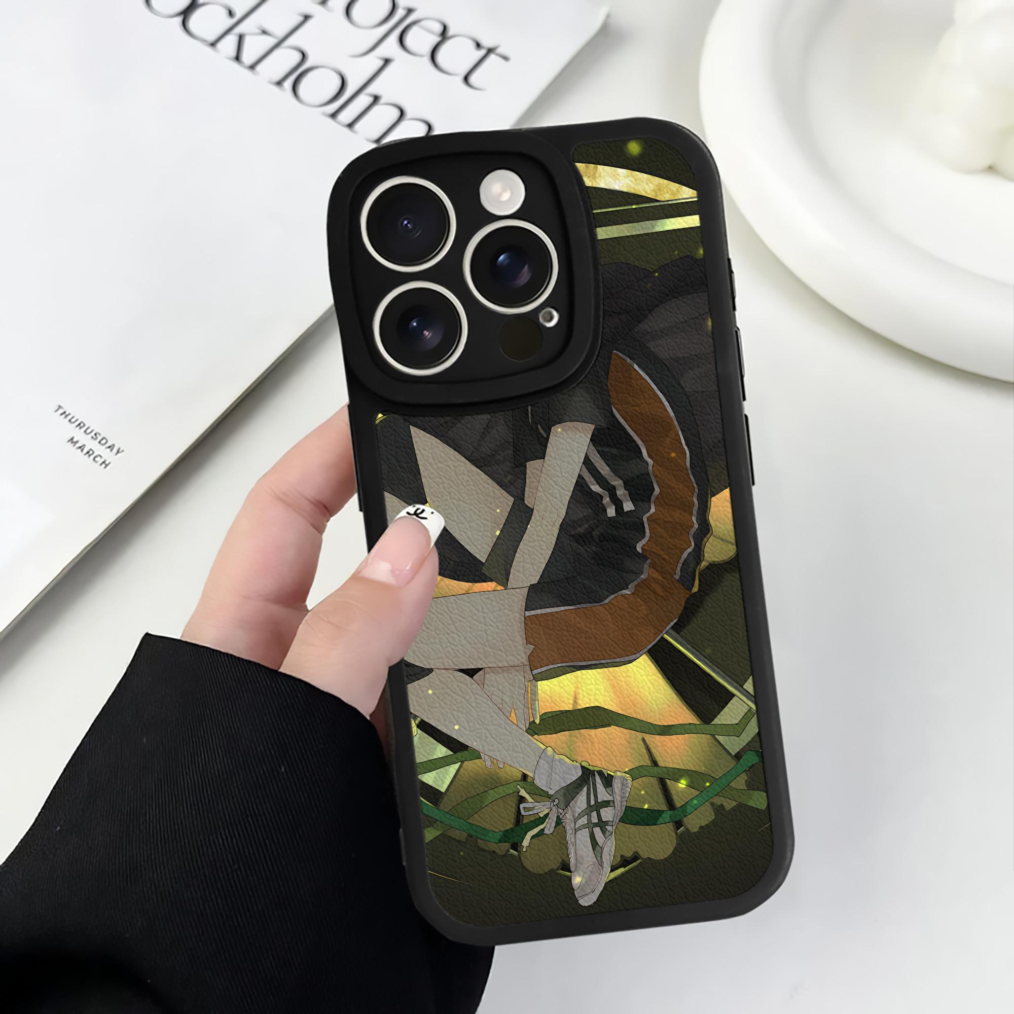 （画像用） ハイキュー!! Haikyu!! 【iPhone 16シリーズ対応】シリコンスマホケース（レザー調） 材質：シリコン